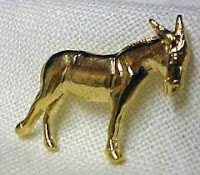 donkey obama gold plate pin